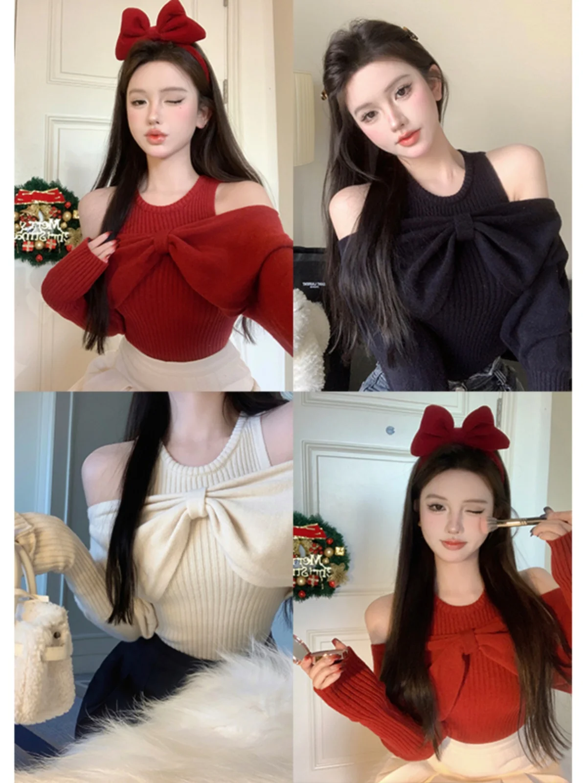 البلوزات البلوفرات النسائية محبوك الحبيب معزول رياضي مضلع الجبل الثلوج منتجع الشتاء الطقس البارد الحراري #5