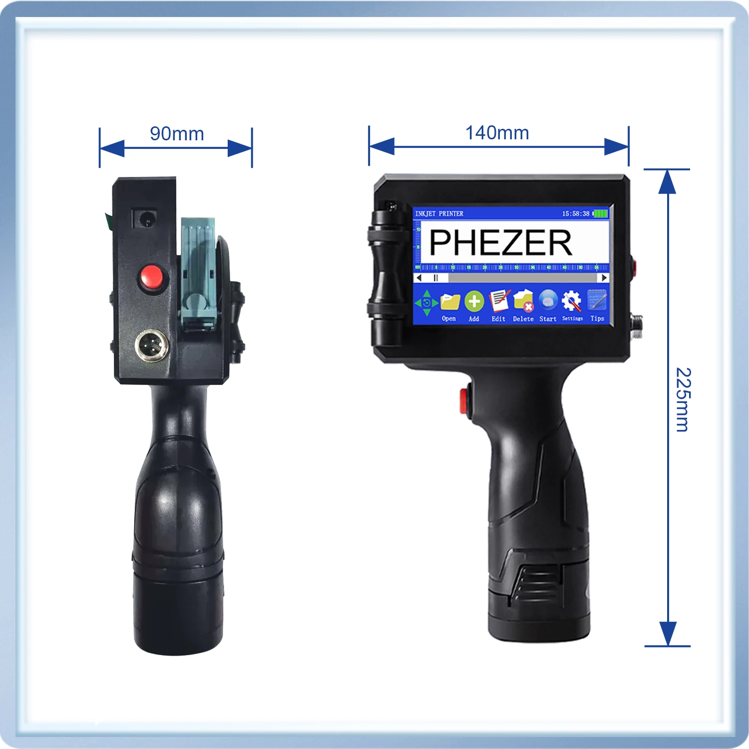 Imagem -03 - Dcode 1750plus 12.7 mm Portátil Impressora a Jato de Tinta Térmica Texto qr Código de Barras Imagem Lote Número Logotipo Data Máquina de Codificação de Etiqueta