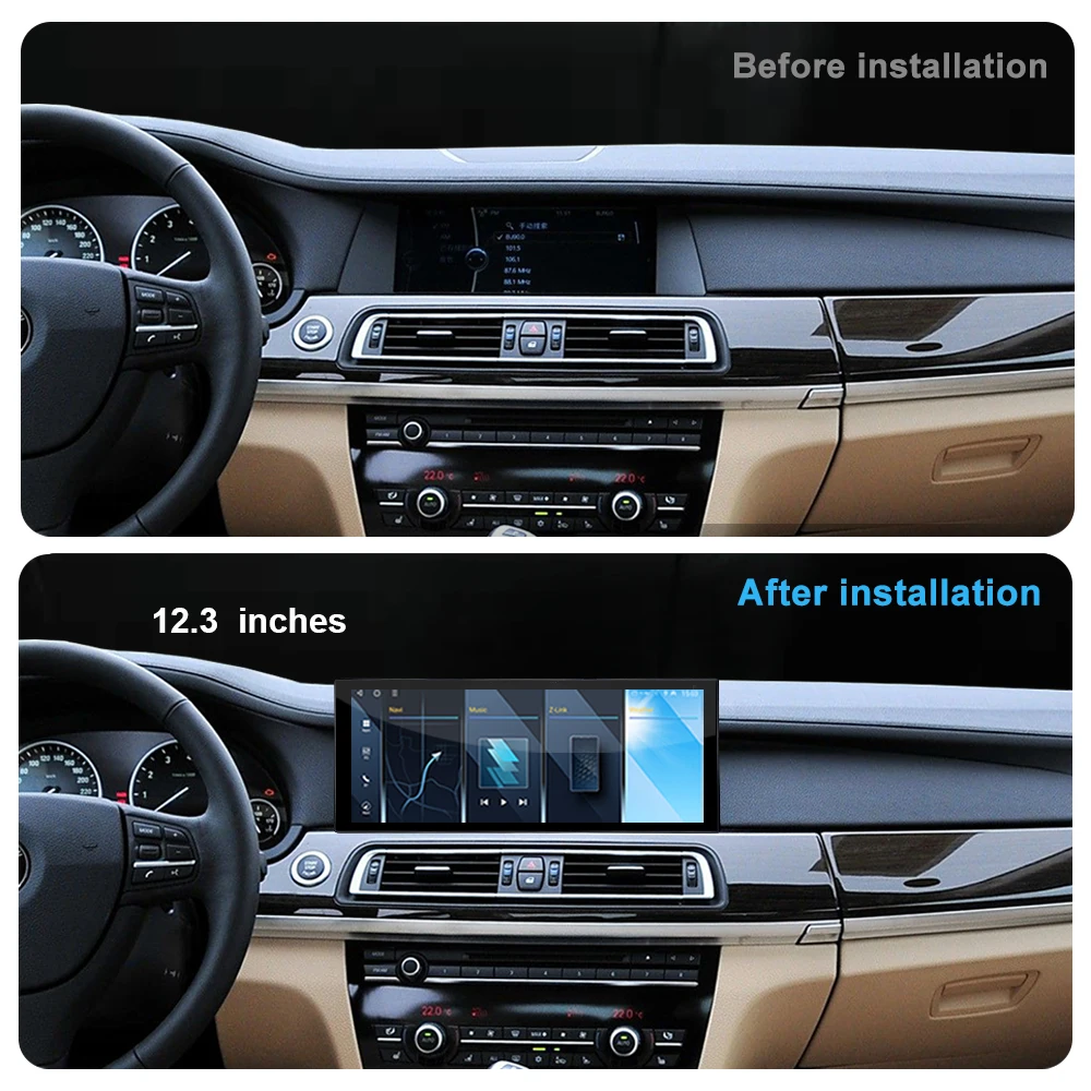 Android 16 Carplay DSP Stereo QLED 4G GPS for BMW Serie 7 F01 F02 2009 - 2015 CIC NBT System Car Radio Video Multimedia Player