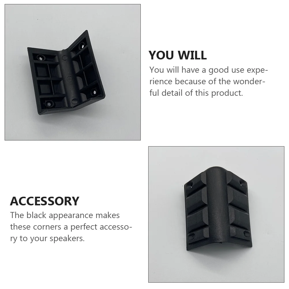 25 قطعة من واقيات الزوايا البلاستيكية غطاء زاوية مكبر الصوت الأسود لصناديق أمبير حماية السلامة المضادة للتصادمات #1