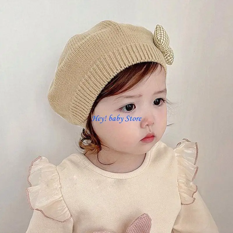 

Q1FE Прекрасный и практичный зимний берет для маленьких девочек, модный берет для новорожденных девочек, прочная шапка