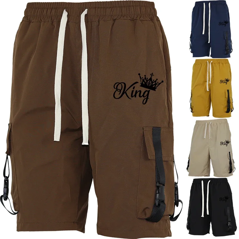

Casual Friday Men's Printed Cargo Shorts Smart Print Multi-Pocket Outdoor Utility Pants Breathable Fabric Streetwear Trend Sharp