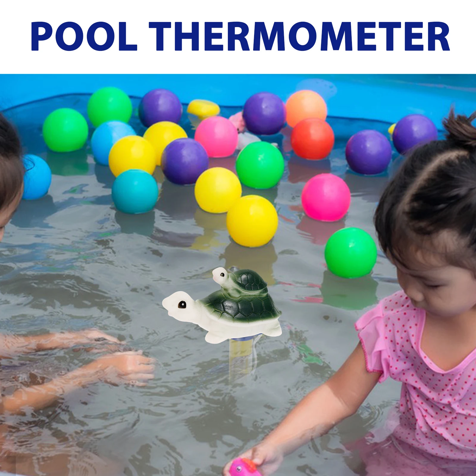 

Tortoise Shape Floating Pool Thermometer Water Thermometer for Bath Tub Pond Spa Swimming Pool Accurate Temperature Reading