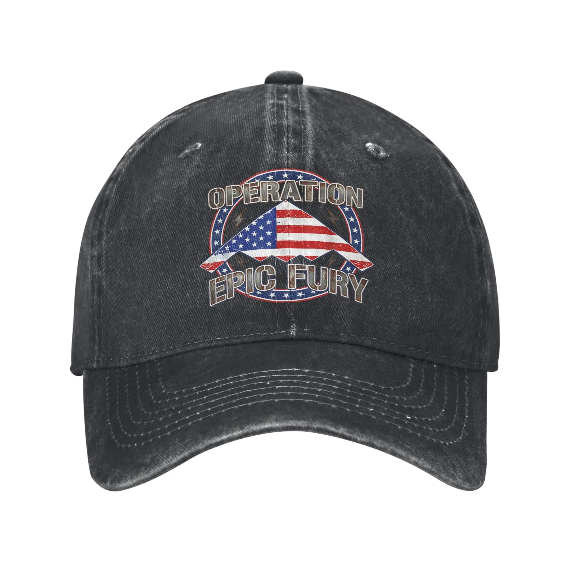 Operation Epics Fury Iran Attack Casual Baseball Cap Summer Trucker Hat Hiking Fishing Hip Hop Hats Men Vintage Baseball Caps