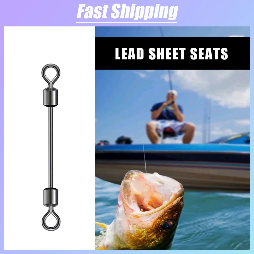 

30pcs Fishing Line Double Head Connector Fishing 8 Styling Main Line Sub-Line Quick Connector Rotatable Fishing Tool Accessories