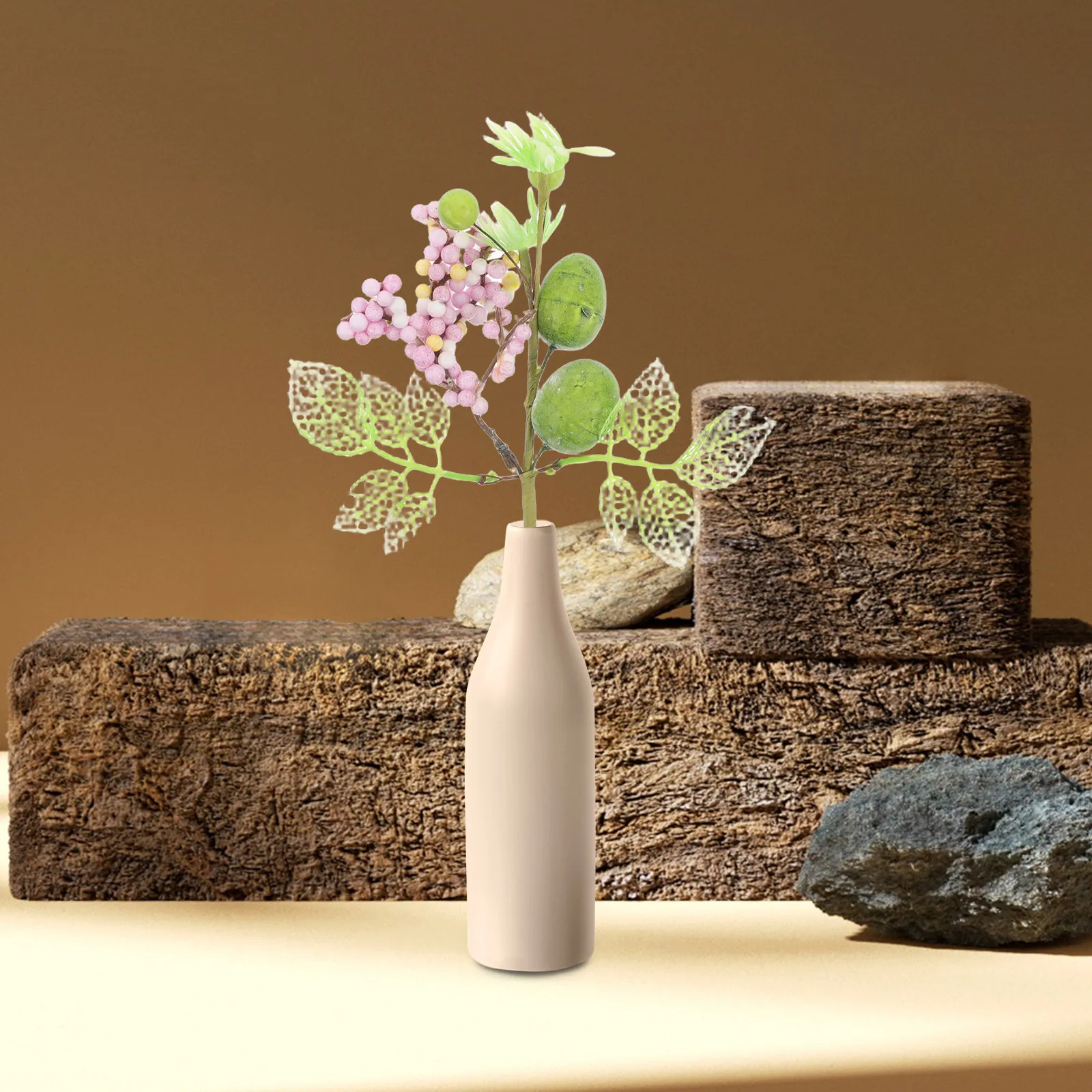 

2Pcs Easter Egg Artificial Decorative Branches Floral Stems Realistic Spring Spray Vase Filler Holiday Table Centerpiece