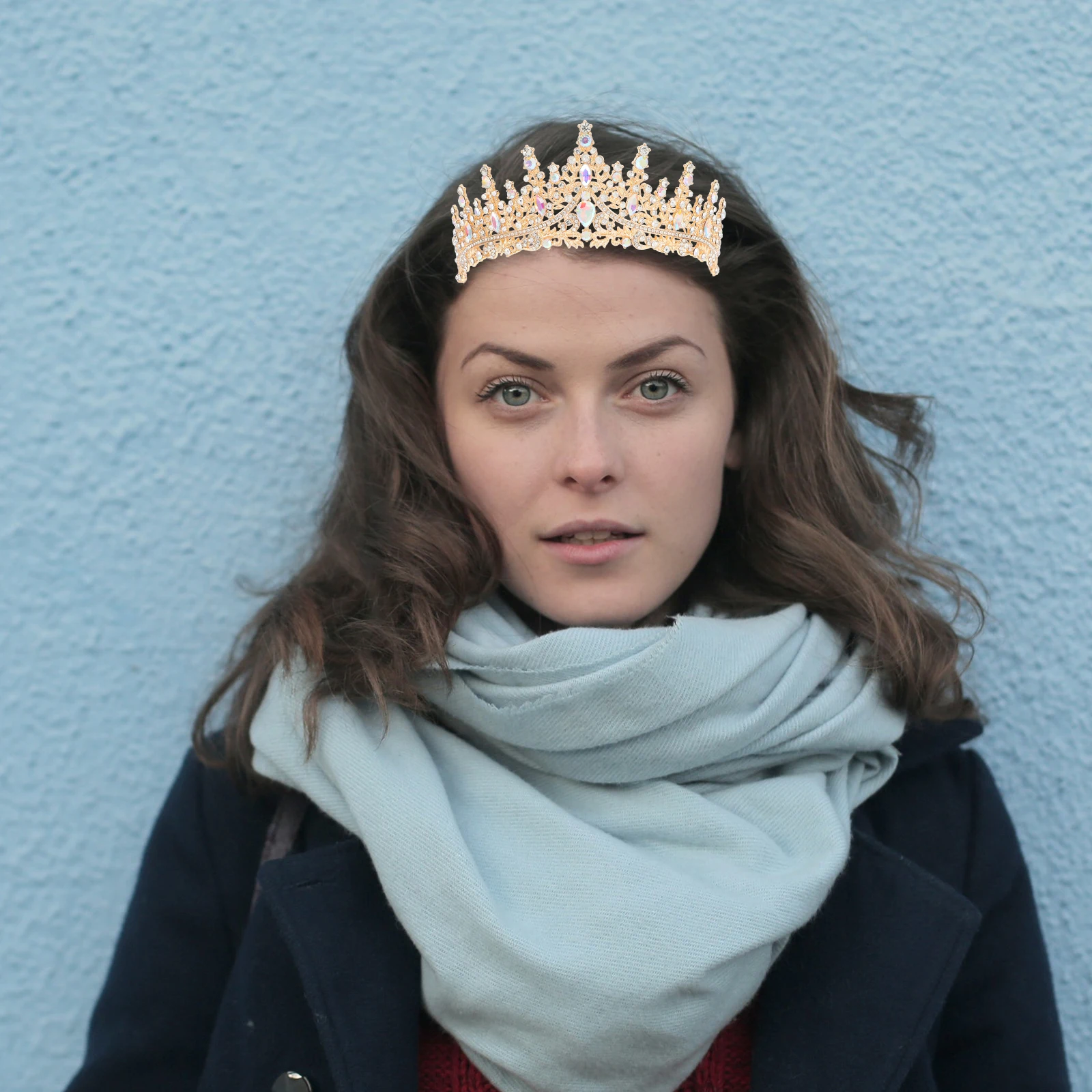 

Crystal Wedding Tiara Crown Hair Accessory Bridal Baroque Headband Princess Pageant Birthday Party Rhinestone Durability