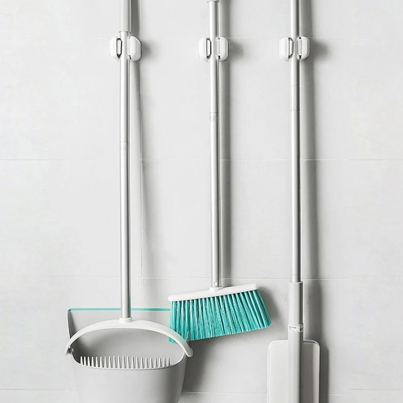 1/2/4 قطعة الحائط ممسحة حامل قصاصة الحمام لا اللكم ممسحة فرشاة حامل رف المطبخ حامل مُنظِم هوك اكسسوارات