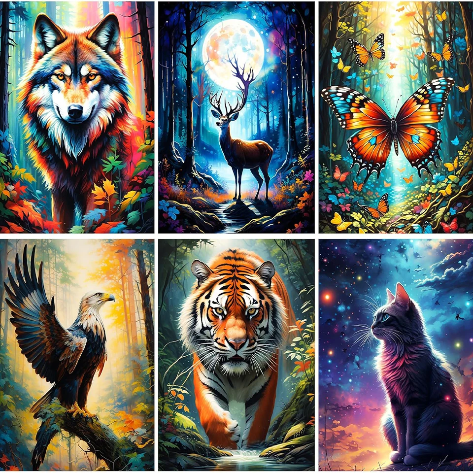 

New Animal Portrait Diamond Painting 5D DIY Diamond Painting Rhinestone Cute Animal Modern Home Decoration Gift 2024 Sale