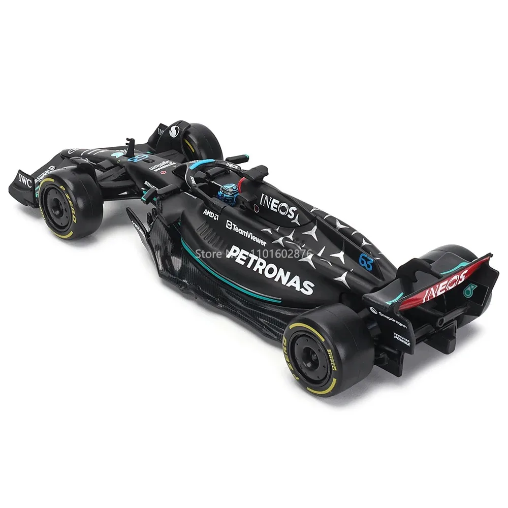 Bburago 1:24 2023 Mercedes-Benz W14 44 # Hamilton 63 # Russell Formula Super Toy Druckguss-Automodell aus Legierung Ferrari Red Bull McLaren – Detail 15