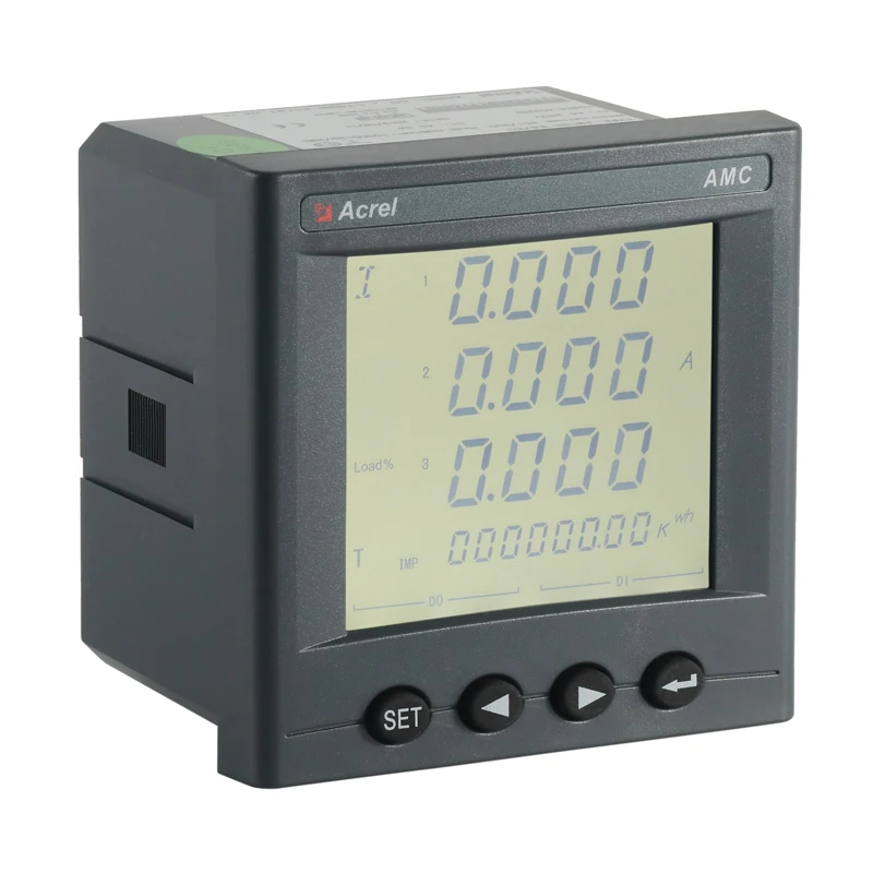 AMC96L-E4/KC  panel mounted power energy meter with lcd digital display measure power consumption voltage up to 690v