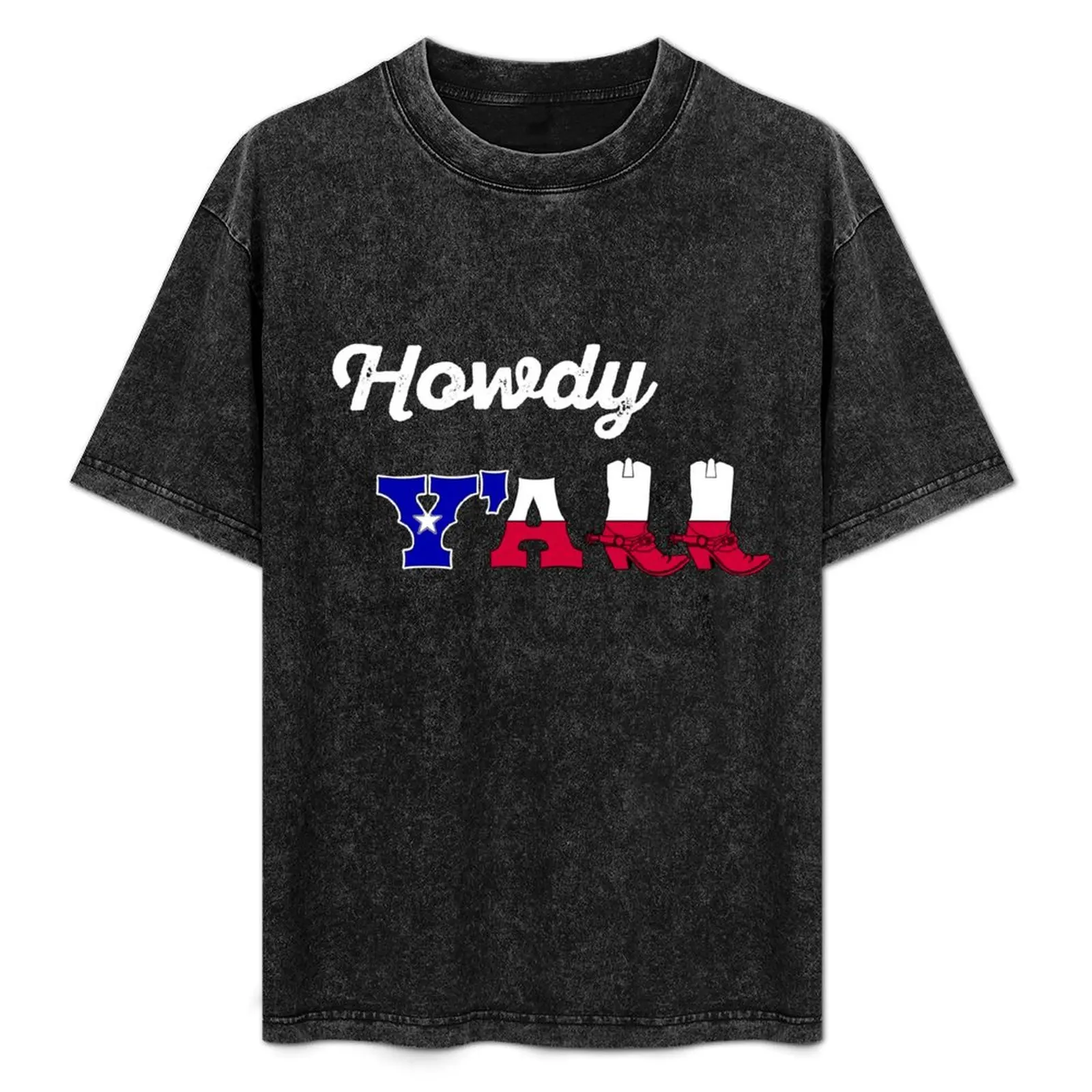 

Howdy Y’all Texas FlagSouthern Cowboy Boots T-Shirt Sporty Breathable Short Sleeve T-Shirt