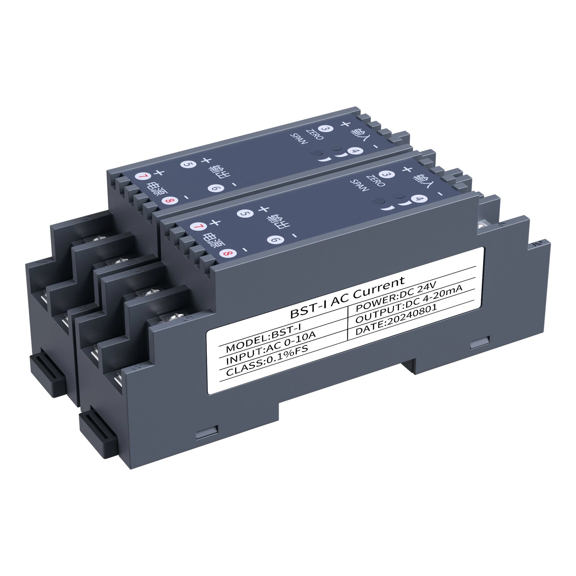 AC 1A/2A/3A/4A/5A to DC 4-20mA 0-10V 0-5V RS485 Output Current Transmitter Strong Anti-interference DC24V 20A AC Current Sensor