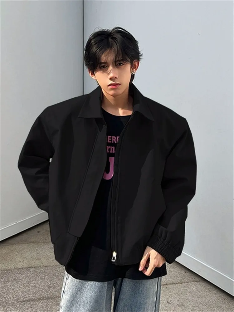 

Мужская тонкая куртка-бомбер Bla с подплечниками, осенняя модная куртка в американском пилотском стиле, свободного кроя, с декоративной молнией, крутая и стильная.