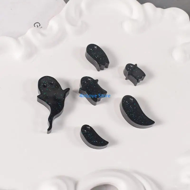 T4MD Halloween Specter Shaped Silicone Mold Set For Resin Keychain Earrings Jewelry