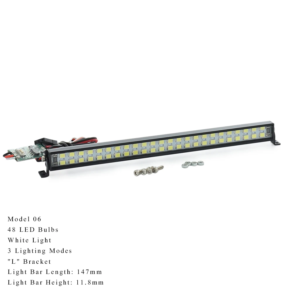 4.8-7.4V Dak Lamp Wit/Kleurrijke Led Licht Bar Voor Rc Crawler Auto X Maxx TRX4 Bronco 2021 SCX10 Capra RBX10 D90 Wpl C24