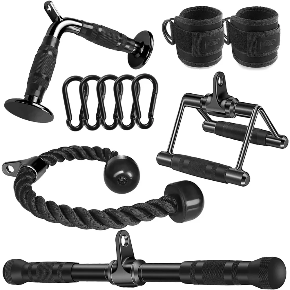 

Solid Steel Cable Machine Accessories for Home Gym, Triceps Pull Down Attachment, Cable Attachments