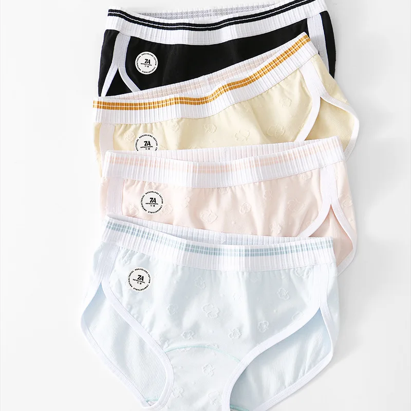 

Women's Panties Sexy Comfortable Cotton Soft Breathable Lingerie Antibacterial Female Triangular Panties Mid Waist Briefs New