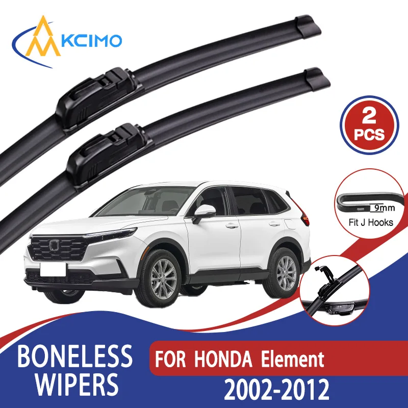 

For HONDA Element 2002-2012 Car Wiper U-type Soft Rubber Boneless Wiper HD Quiet Durable Automotive Wiper 20"+20"