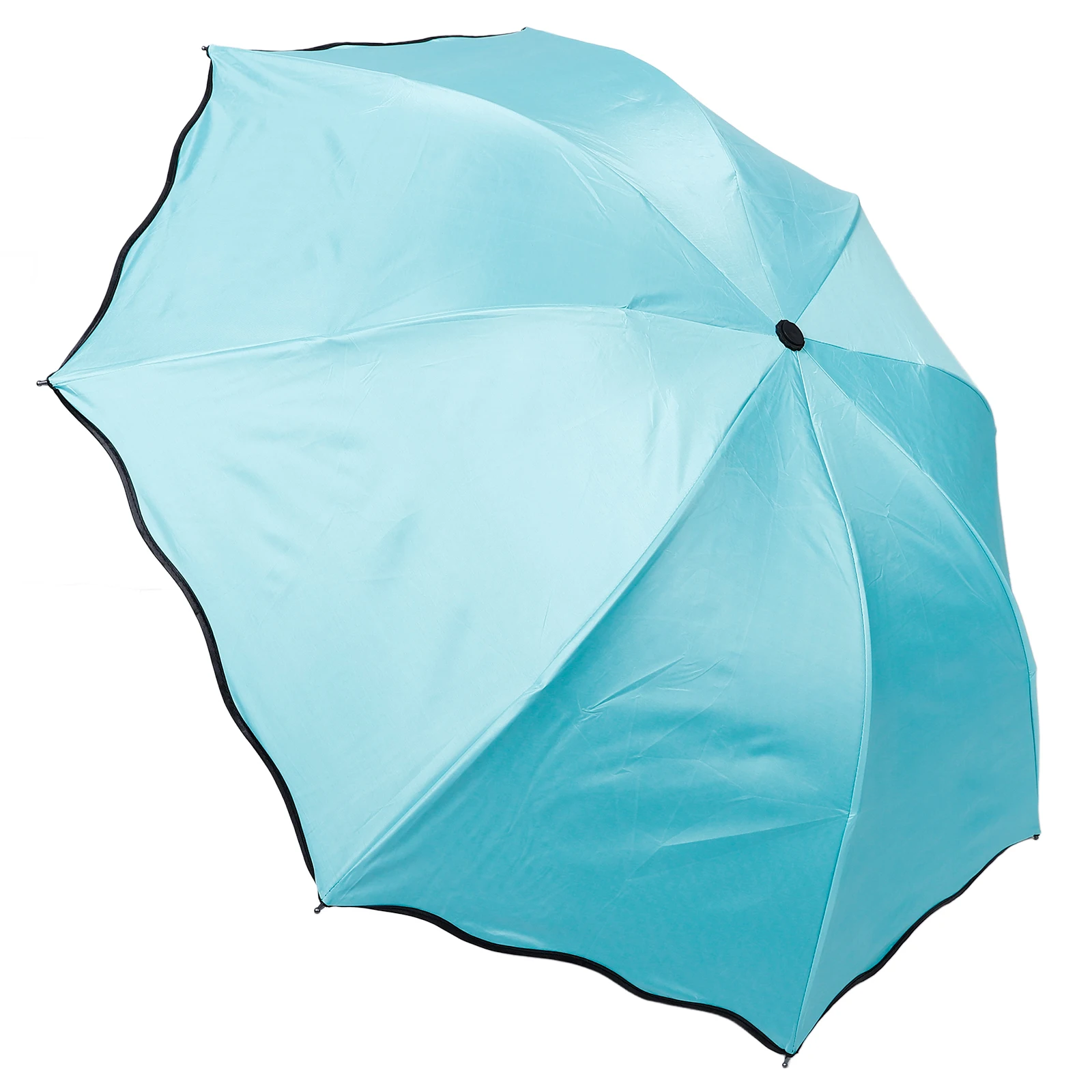

Color Changing Uv Protection Umbrella Windproof Durable Compact -Fold Mint Green Korean Style Portable Rain Sunshade For
