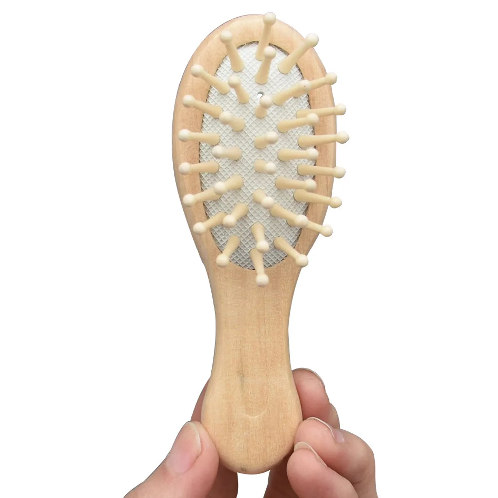 Cartoon Comb Mini Hairbrush Brushes Heads Scalp Massage Combs Wood Wooden Travel