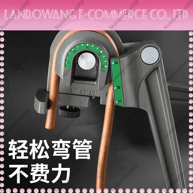 6-10mm Manual Tube Bender Copper Aluminum Pipe Bending Tool 3-in-1 for HVAC AC Refrigeration