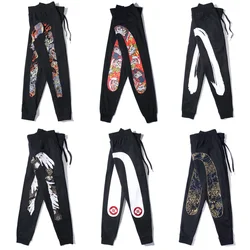 New Japanese Fashion Necessities Embroidered Printed Casual Sports Hip-Hop Unisex High Street Pure Cotton Sports Pants