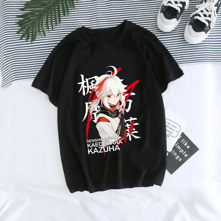 Genshin Impact Women T Shirt Hot Game Graphic Tees Unisex Kawaii Summer T-shirt Female Harajuku Cartoon Hu Tao Y2k Clothes Tops