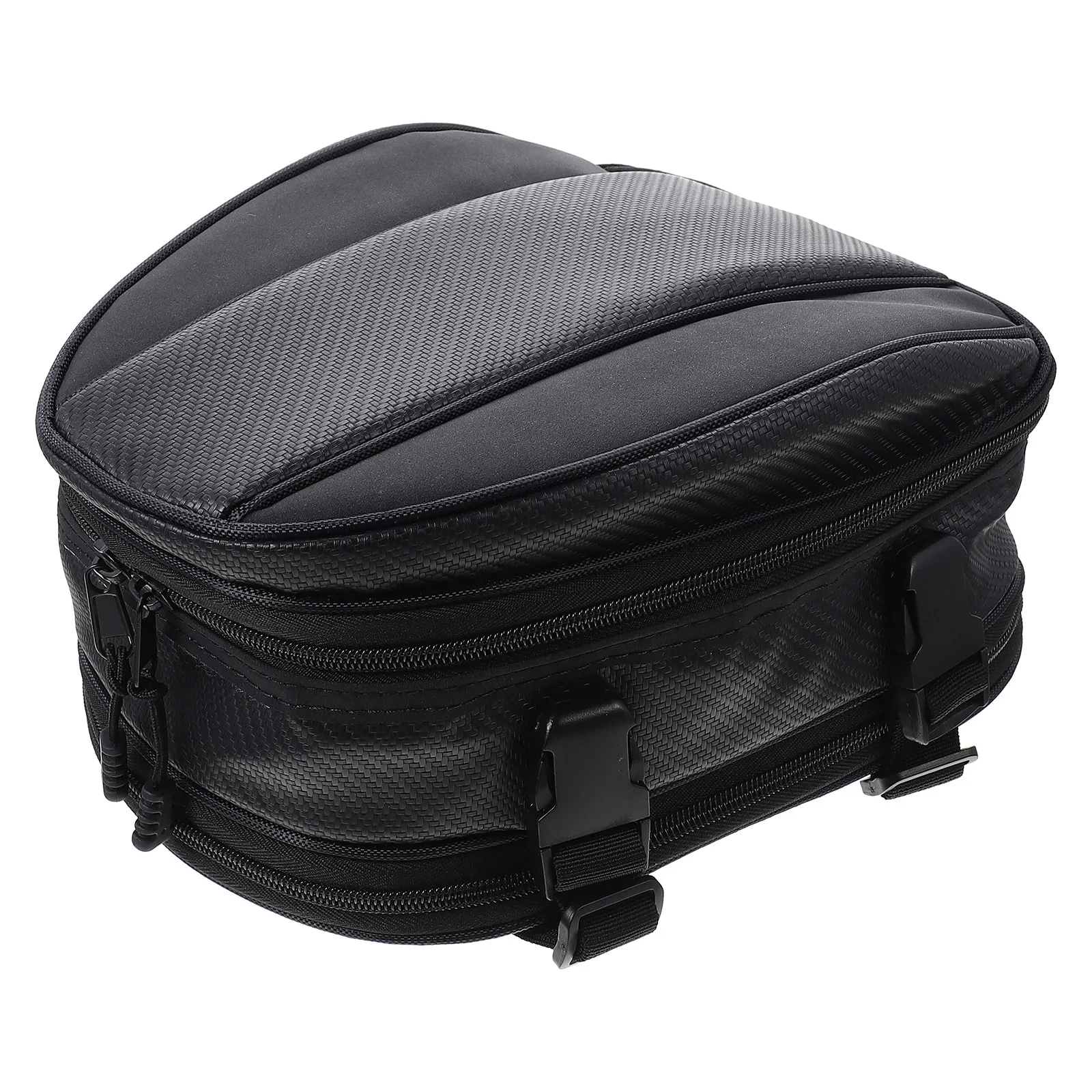 

Motorcycle Tail Bag Versatile Waterproof Motorbike Pouch Multiple Compartments Organized Storage for Phones Tissues Gadgets