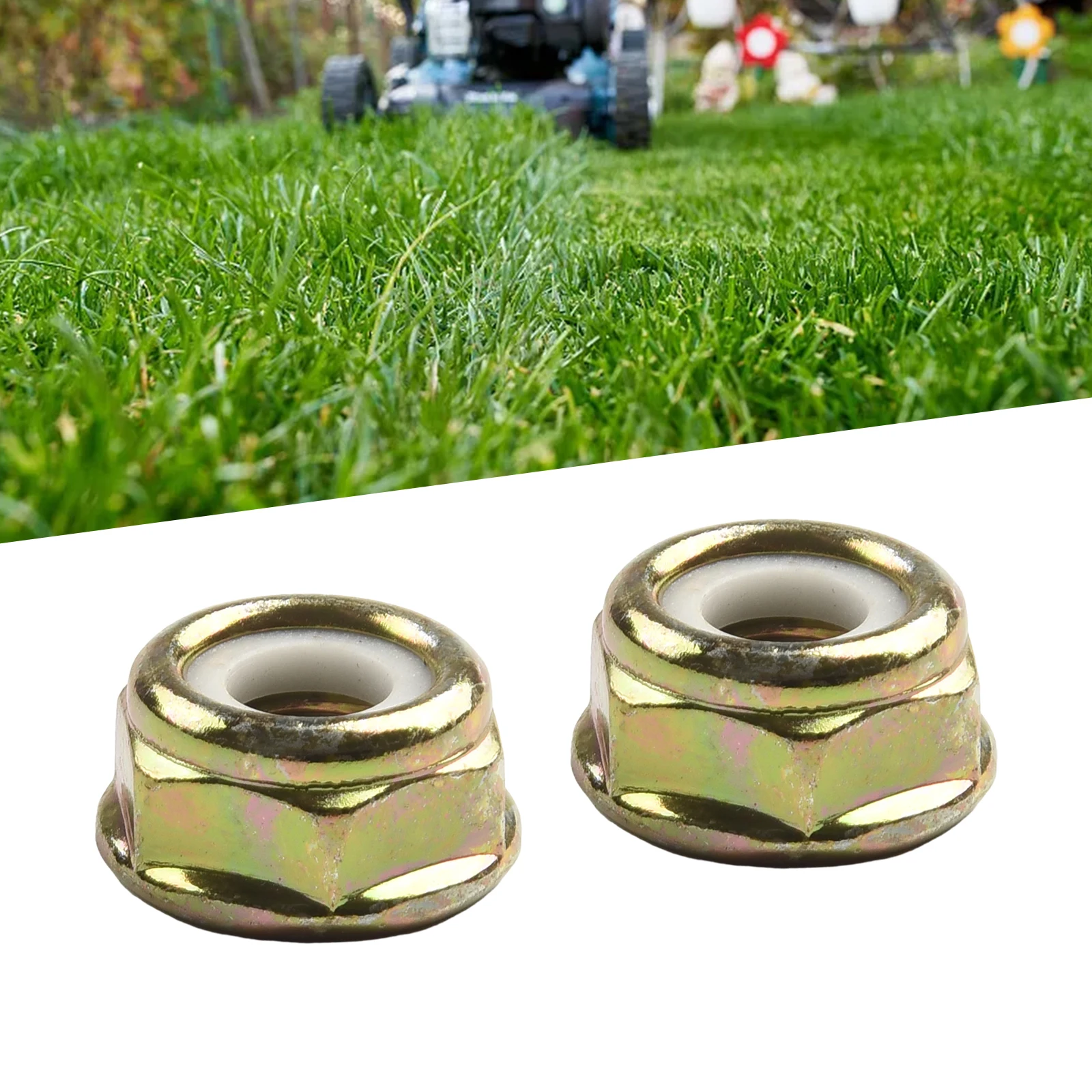 Lawn Mower Accessory Nut Left Hand Thread M10×1.25 Metal 2 Pcs For Lawn Trimmer Brand New Excellent Service Life