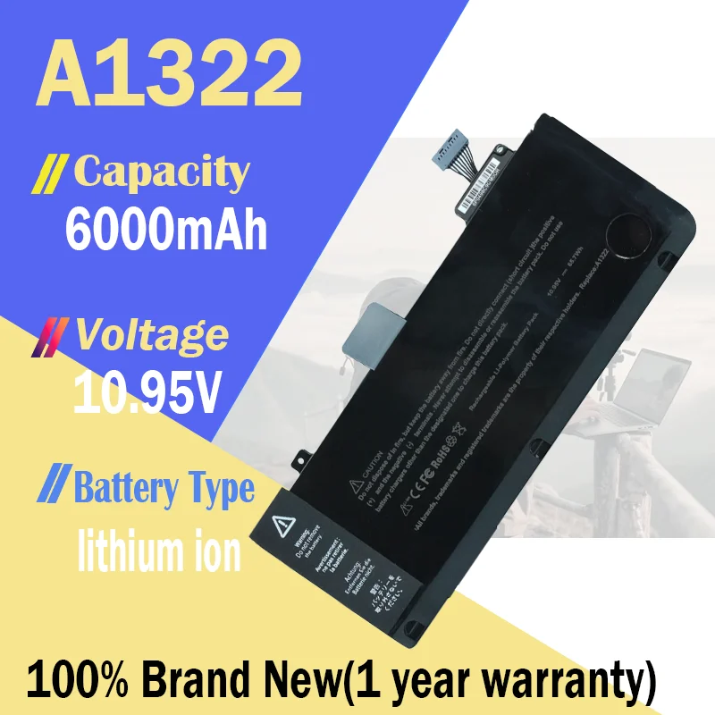 A1322 A1278 Аккумулятор для Apple Macbook Pro 13 дюймов A1278 2009 2010 2011 2012 MB991LL/A MB990LL/A MB990J/A MC700 MC374 10,95 В