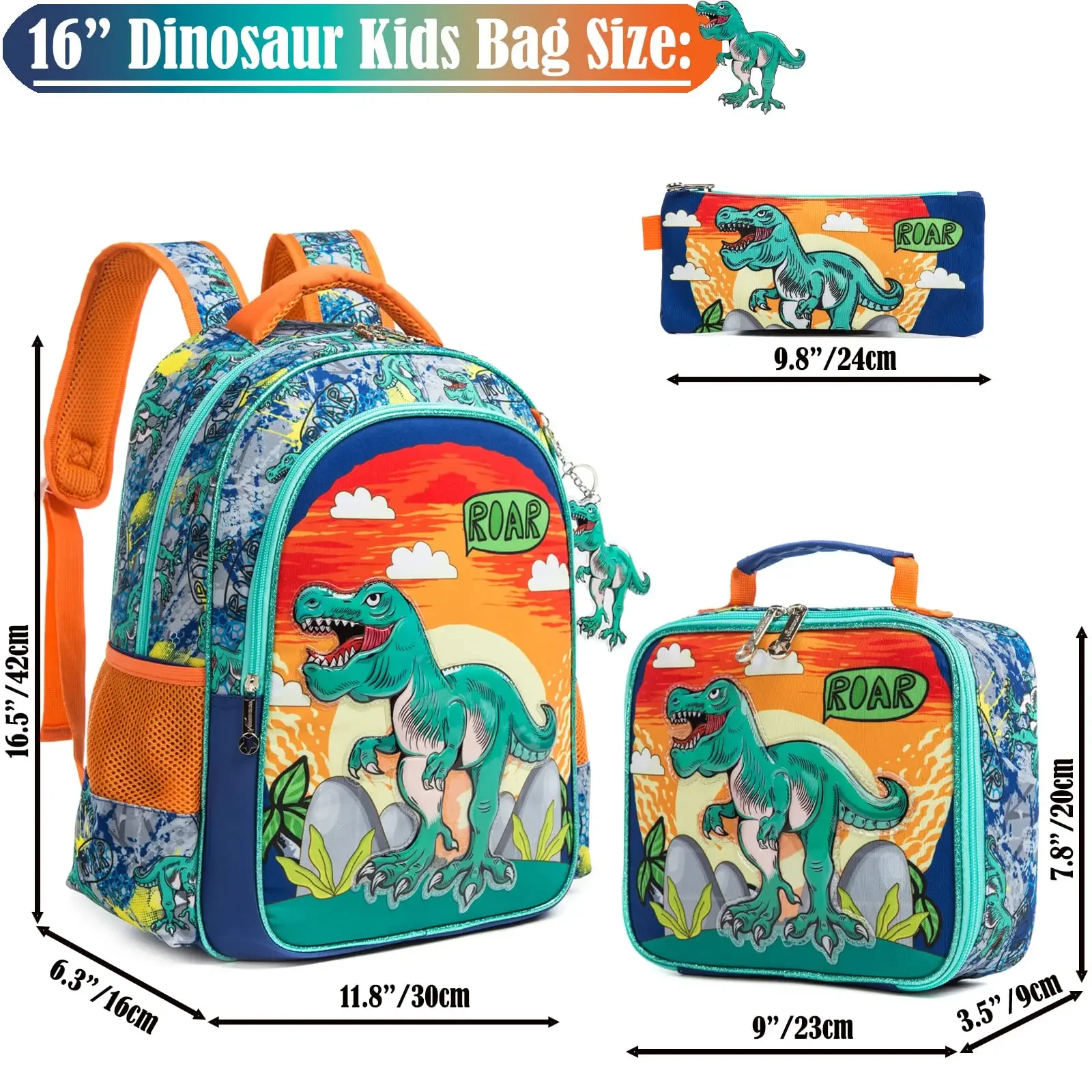 Gsequins School Bags Boys Astronautr Backpack School Bookbag for Boys Kids School Dinosaurs Kawaii Backpack Kids Backpack