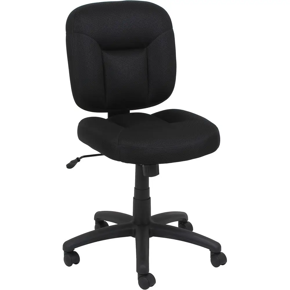 

Low-Back Oice Desk Chair with Back Support, Adjustable Height, 360 Degree Swivel, abric Upholstery, Rolling, Black