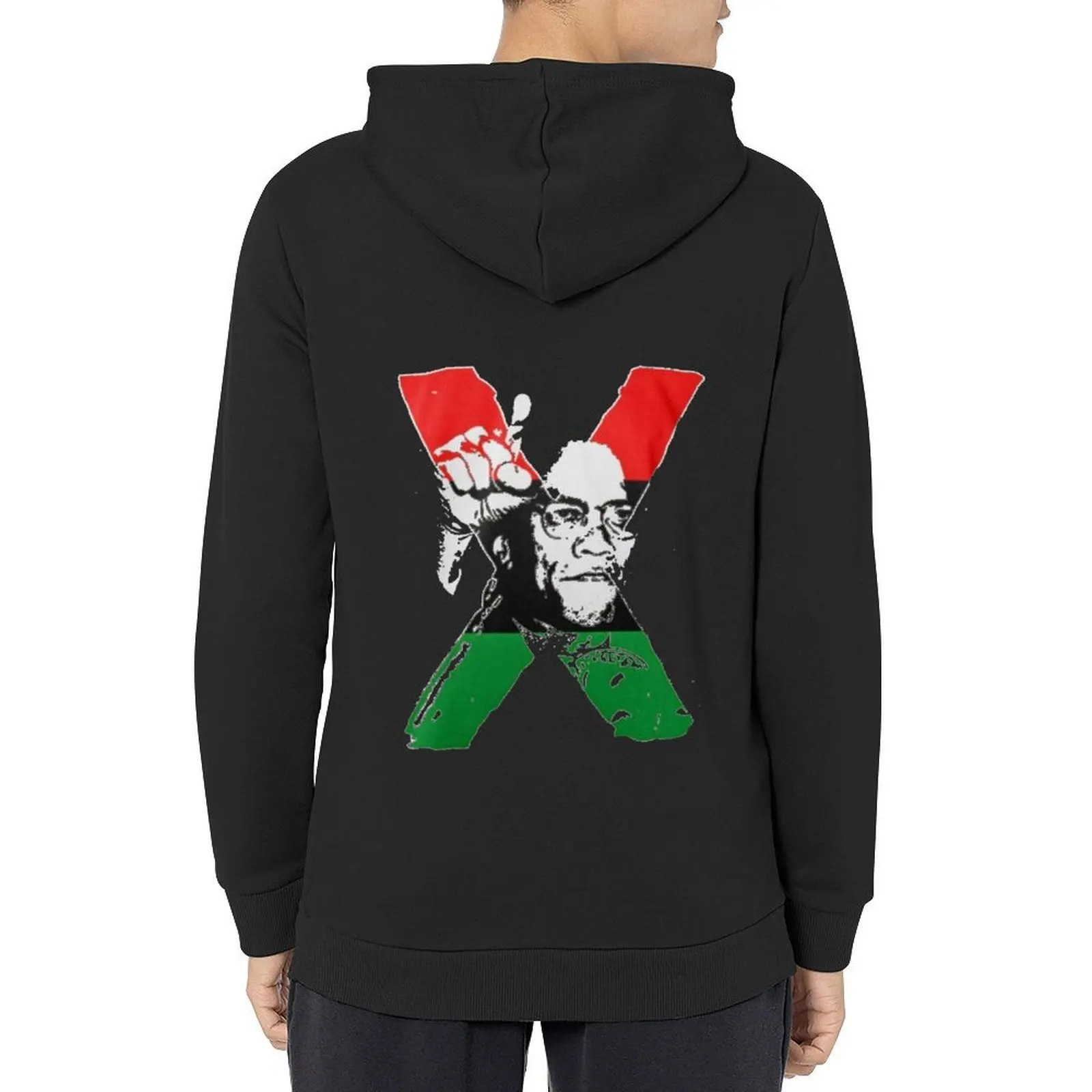 

Malcolm X Black Hoodie men's winter sweater men's sweat-shirt set men clothing autumn clothes mens hoodie
