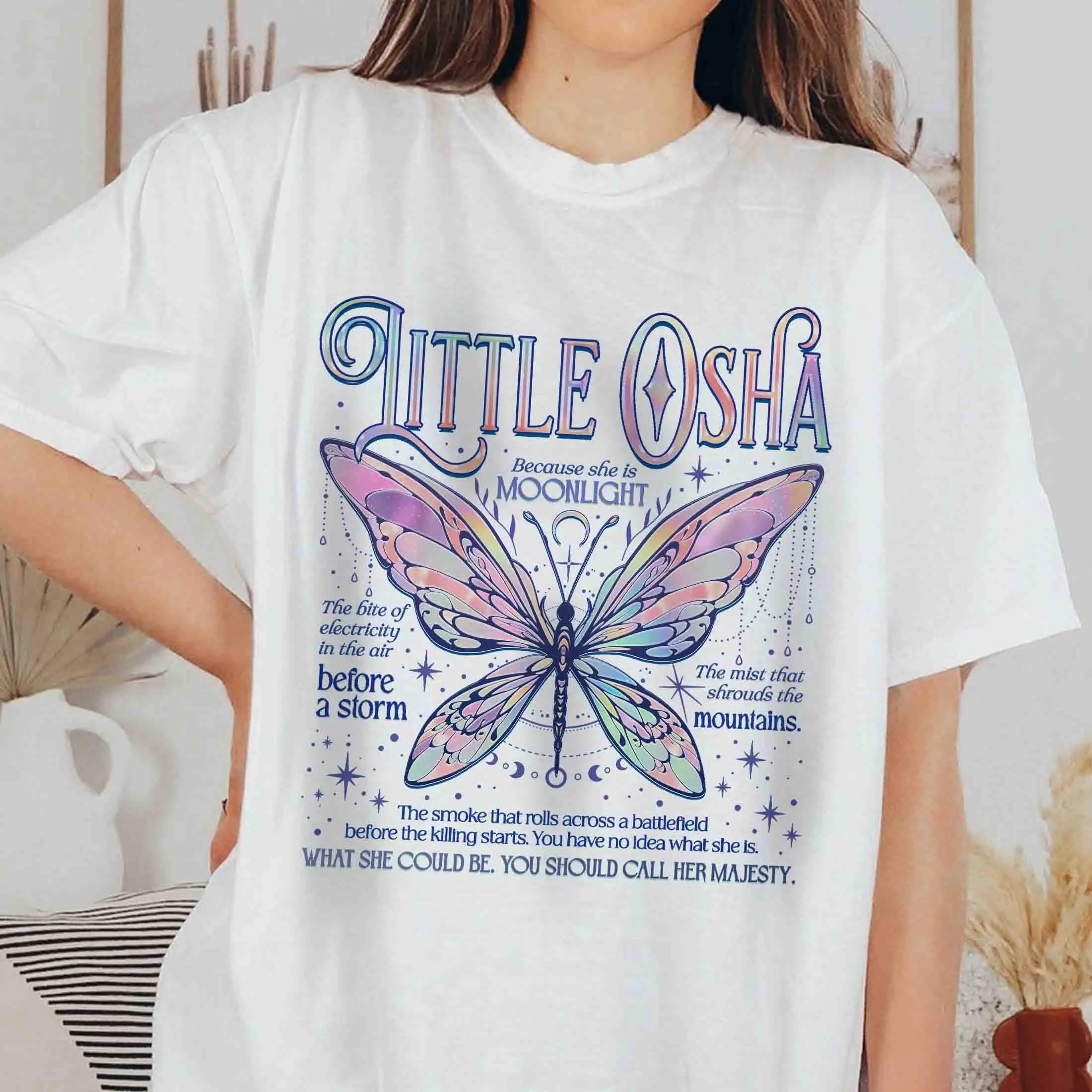 Little Osha Butterfly T-shirt, Callie Hart Shirt, Saeris Fane Kingfisher Inspired Tee, Little Osha Shirt