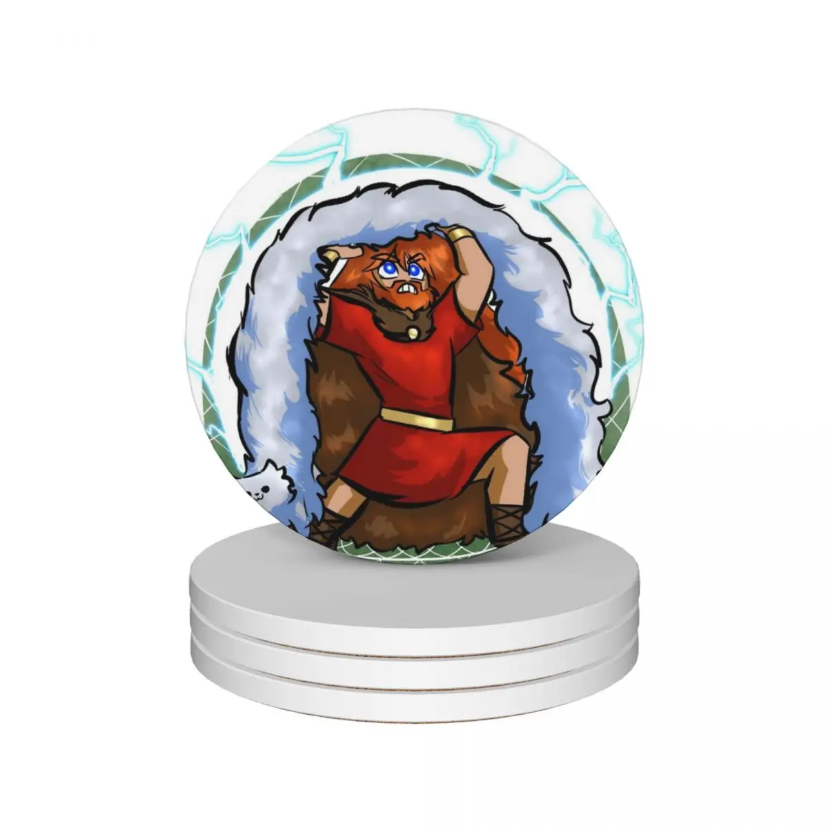

Jormungato Ceramic Coasters (Set of 4) ceramic Tea cups Coasters