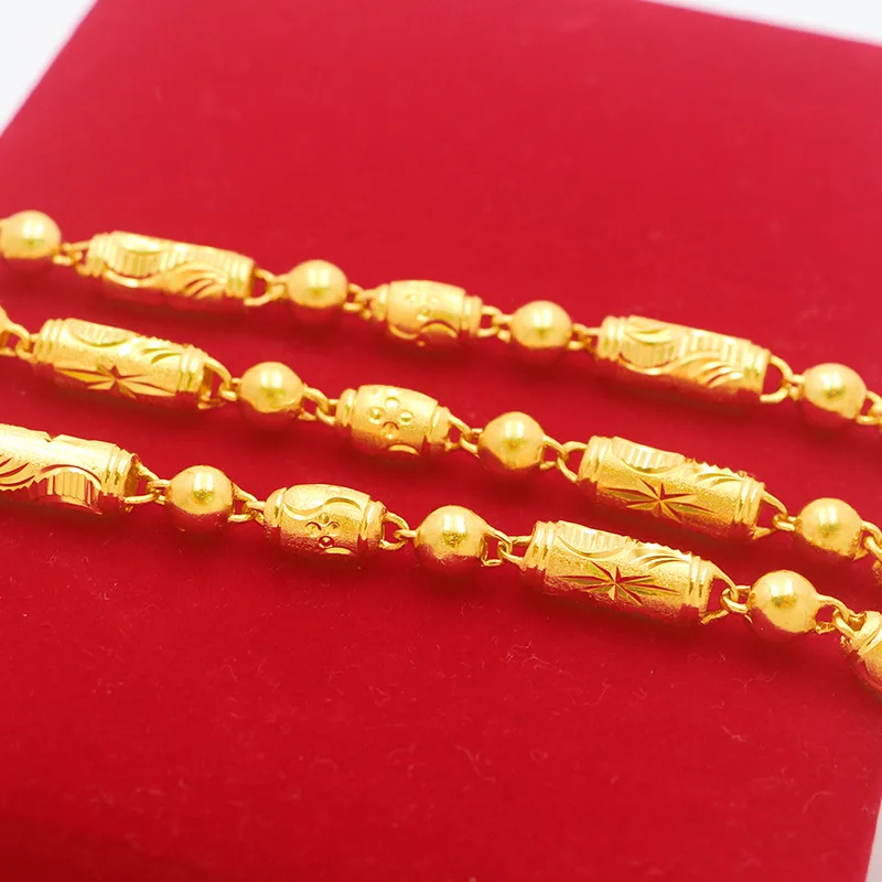 9999 gold men's necklace with classic car-shaped design, featuring exquisite craftsmanship, high hardness