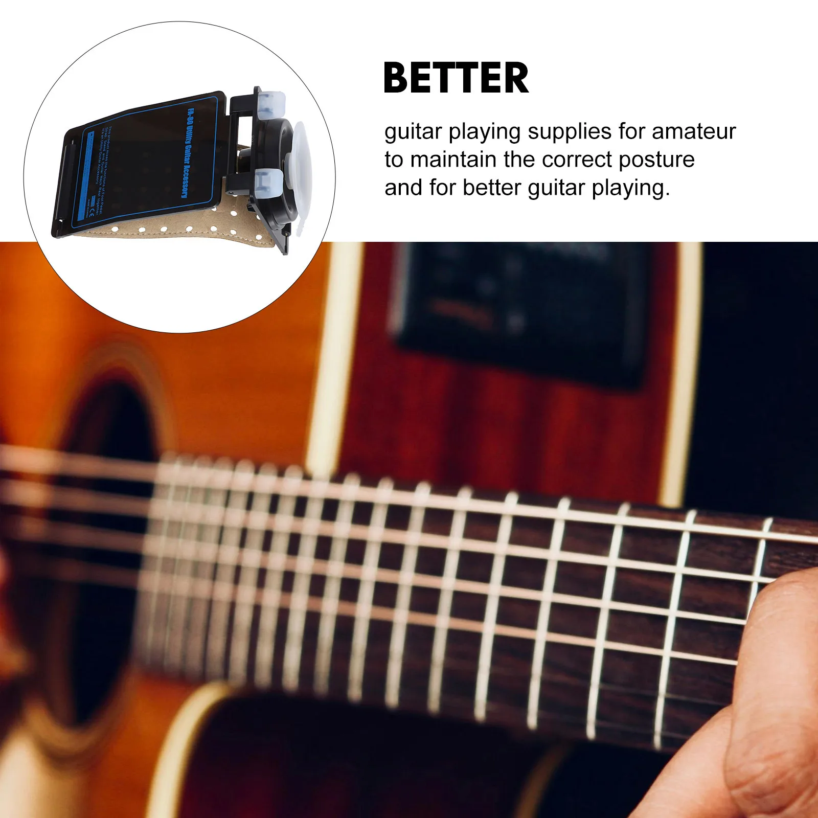 

Guitar Foot Rest Cushion Strong Structure Multi Holes Eco Material Daily Practice Performance Guitar Bracket Foldable Neck