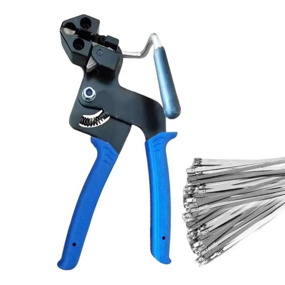 Cable Ties Plier Stainless Steel Locking Tie Hand Wrap Tool Multi-Purpose Cutting Tension Automatic Zip Tie Gun Durable