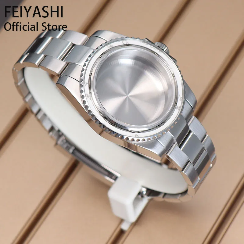 

40mm Watch Case Solid 316L Steel Bracelet For Seiko nh34 nh36 nh35 nh38 4R36 ETA2824 Miyota8215 Movement 28.5mm Dial Sea-Dweller