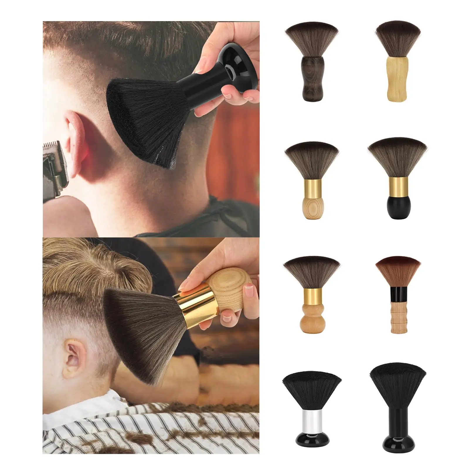 

6inch Hair Cutting Neck Duster Brush with Synthetic Bristles for Salon Home Use