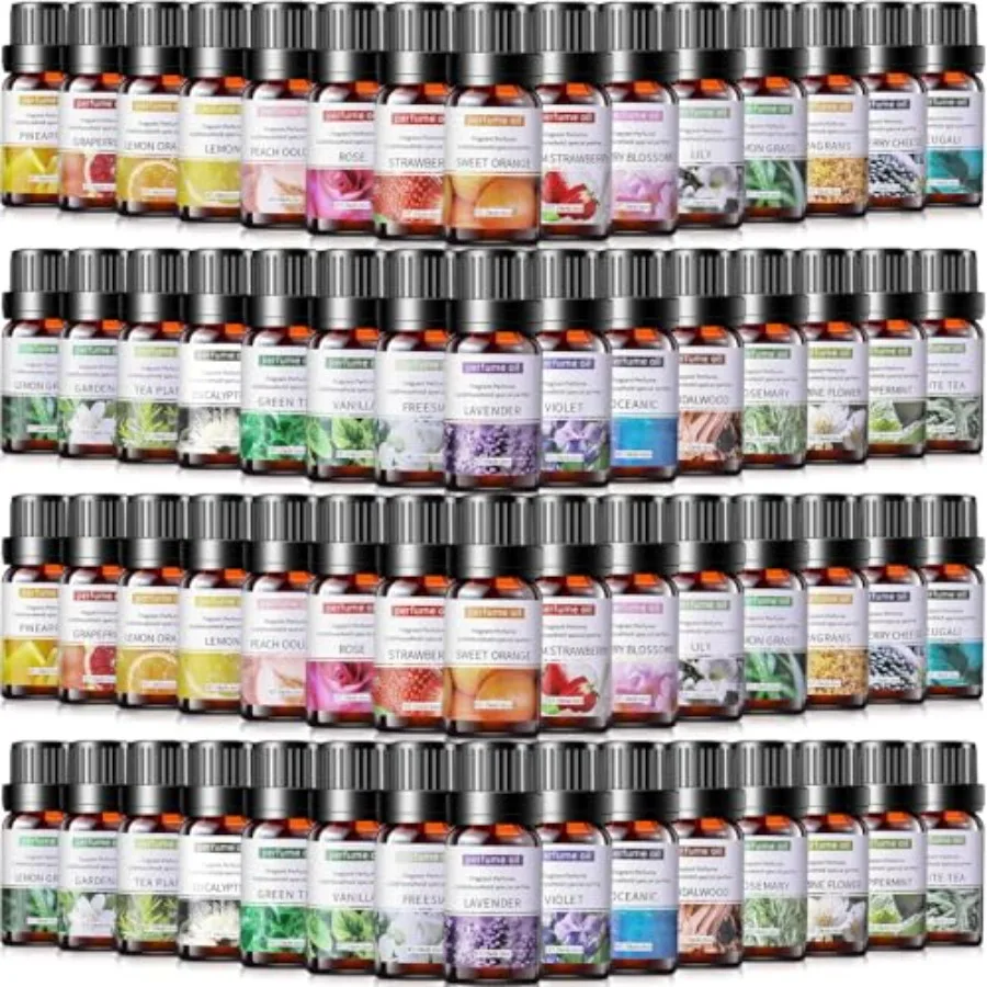 

Essential Oils Set Aromatherapy Natural Essential Oil Kit for Diffuser Candle Soap Making Massage Skin Care Sandalwood Eucalypt