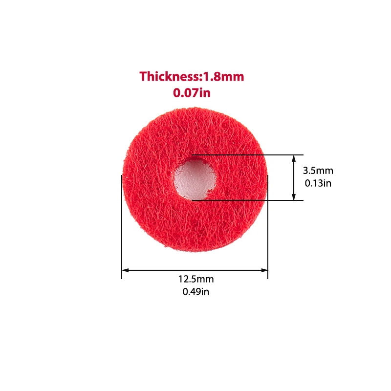 [S5]90Pcs Felt Piano Washers Pads Piano Tuning Repair Maintenance Tool Keyboard Instrument Accessory.