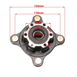 4 * M10 Stud 110mm Front Wheel Brake Disc Wheel Hub For 110cc 125cc 150cc 200cc 250cc ATV Go Kart UTV Buggy Quad Bike 8