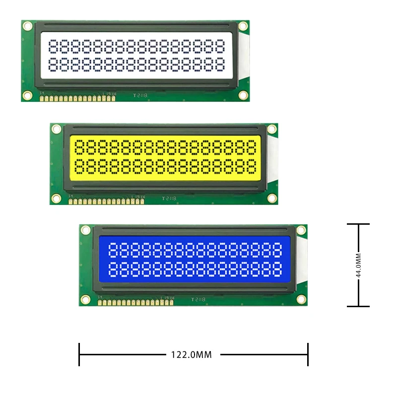 LCD1602E Display Module 16x2 Large Character LCD SCREEN DISPLAY 16X02 5.0V or 3.3V power HD44780 Drive STN blue white display