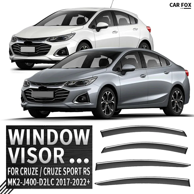 

For MONZA Cruze 2008-2022+ Car Window Visor Awning Shelters Windshield Side Window Rain Sun Shade Auto Accessories Car Styling