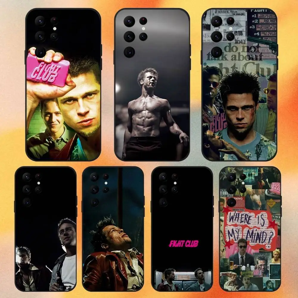 

Fight Club MOVIE Phone Case For Samsung S 25,24,23,22,30,21,10,9,Ultra,Plus,Lite,FE,4,5G Black Soft Case
