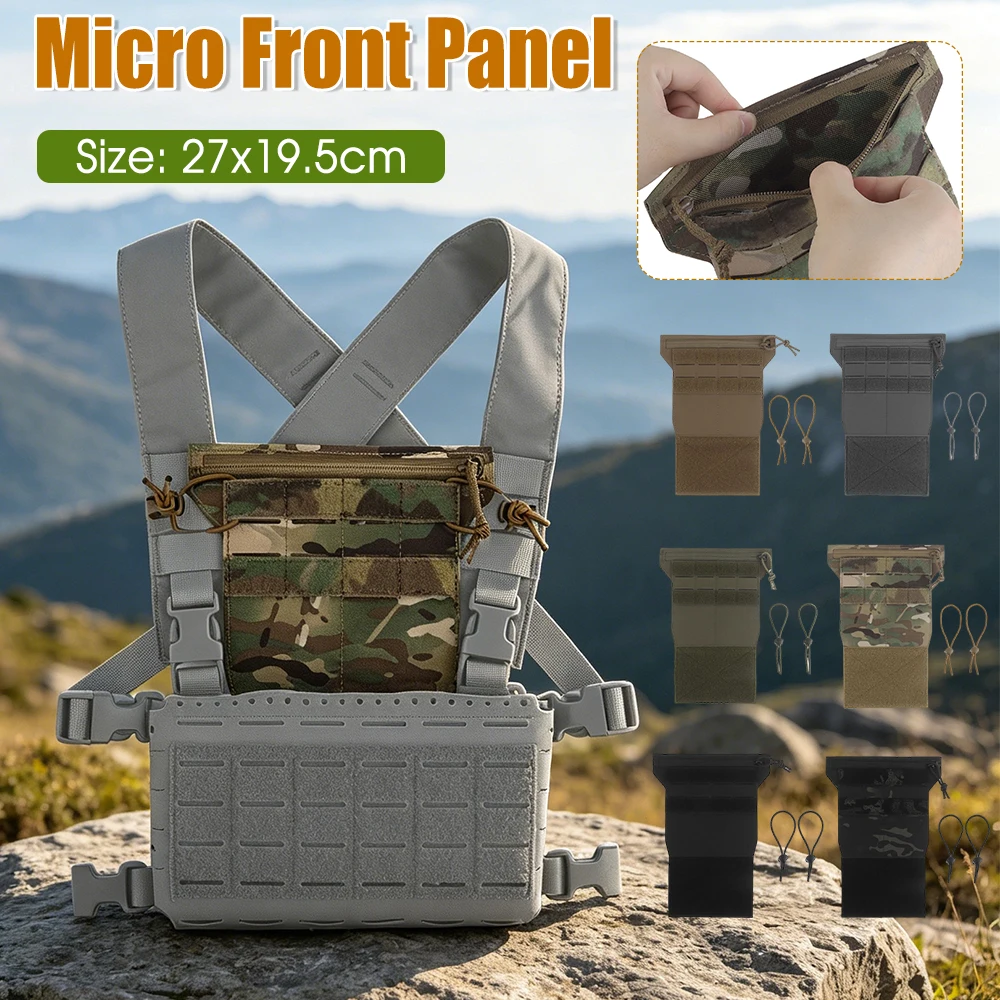 

Outdoor Micro Front Panel Reusable Adjustable Molle Chest Rigs Multi-Layer Hunting Vest Panels for Navigation Phone Carrier