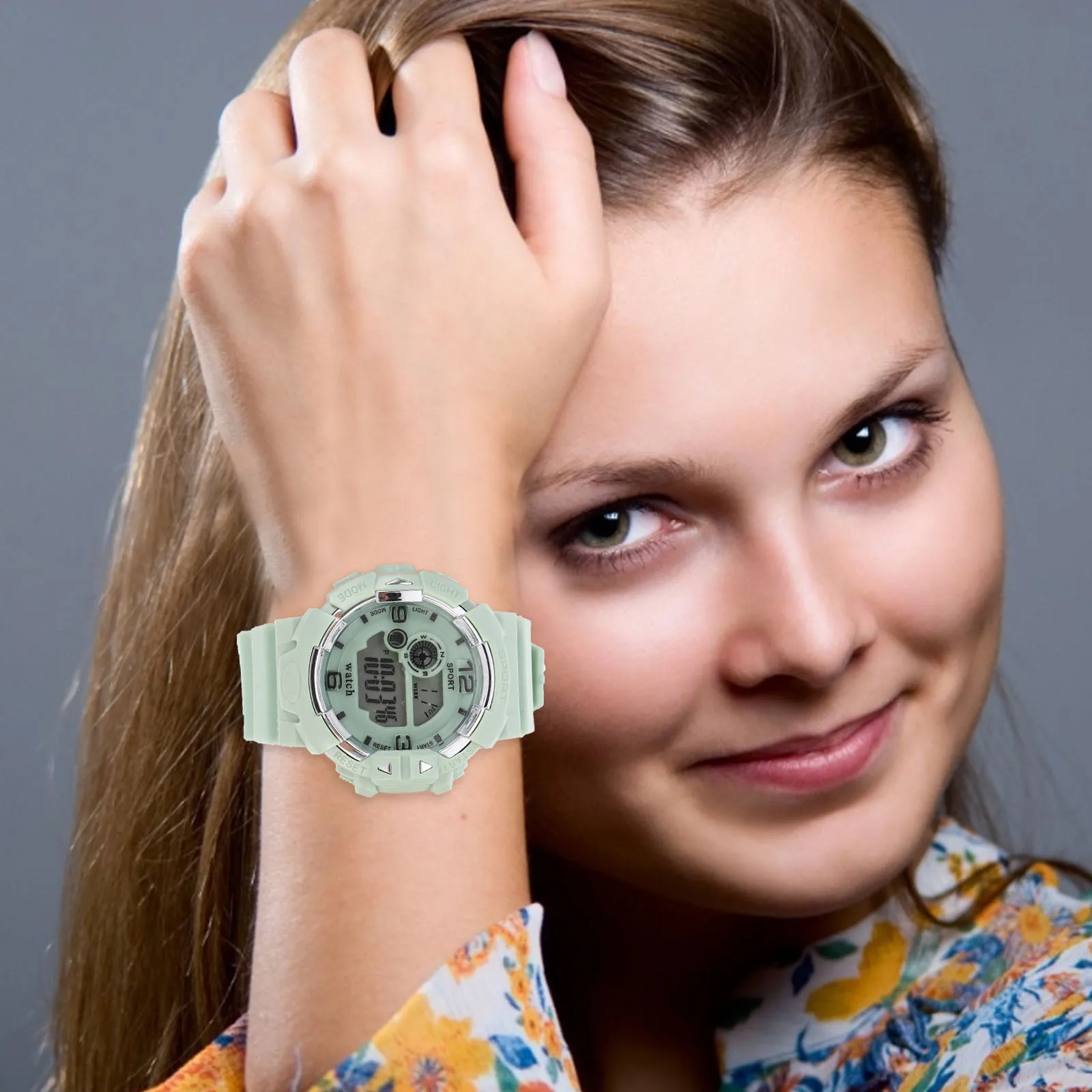 متعددة الوظائف مضيئة لون الحلوى الرقمية طالب الرياضة ووتش للماء LED الإلكترونية في الهواء الطلق السباحة الجري ركوب الدراجات #1