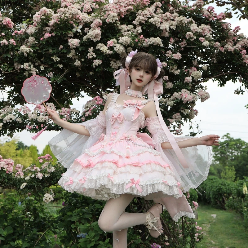 Original japonês lolita roxo lolita vestido conjunto novas meninas